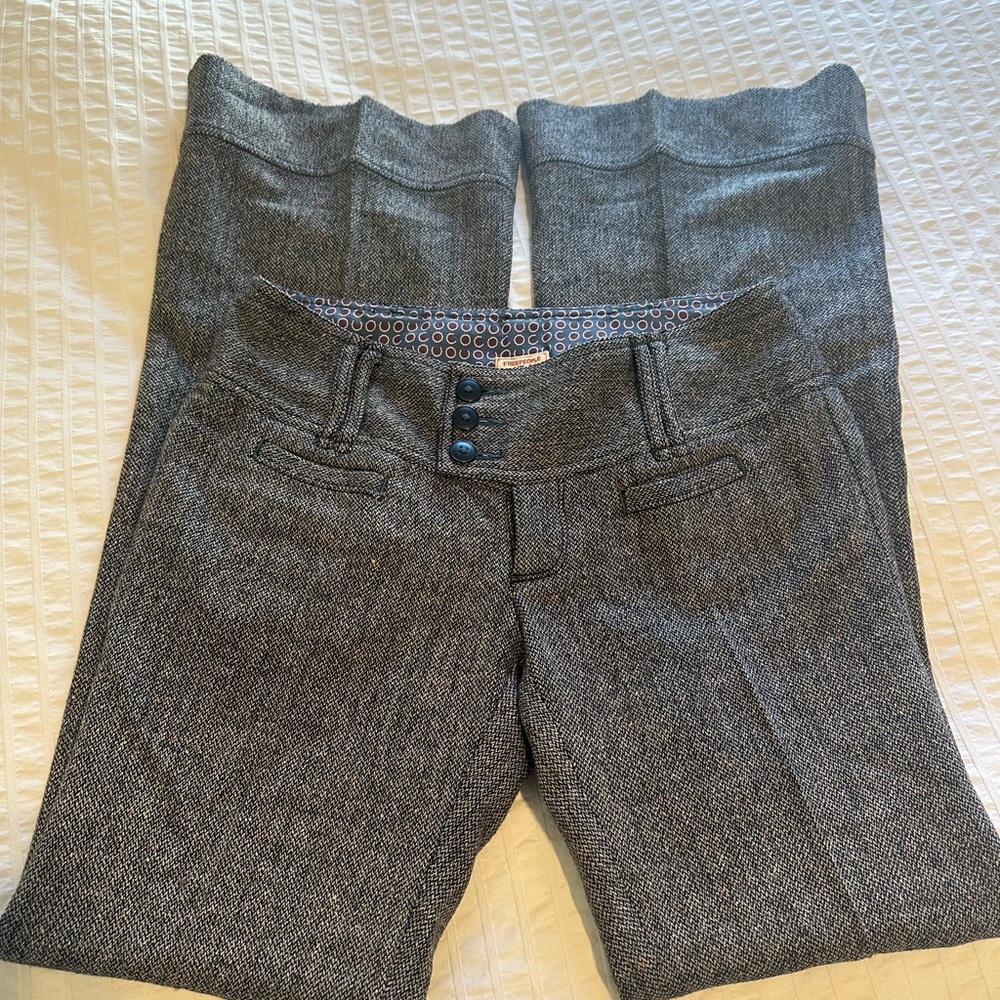 Free People Flared Gray Tweed Pants